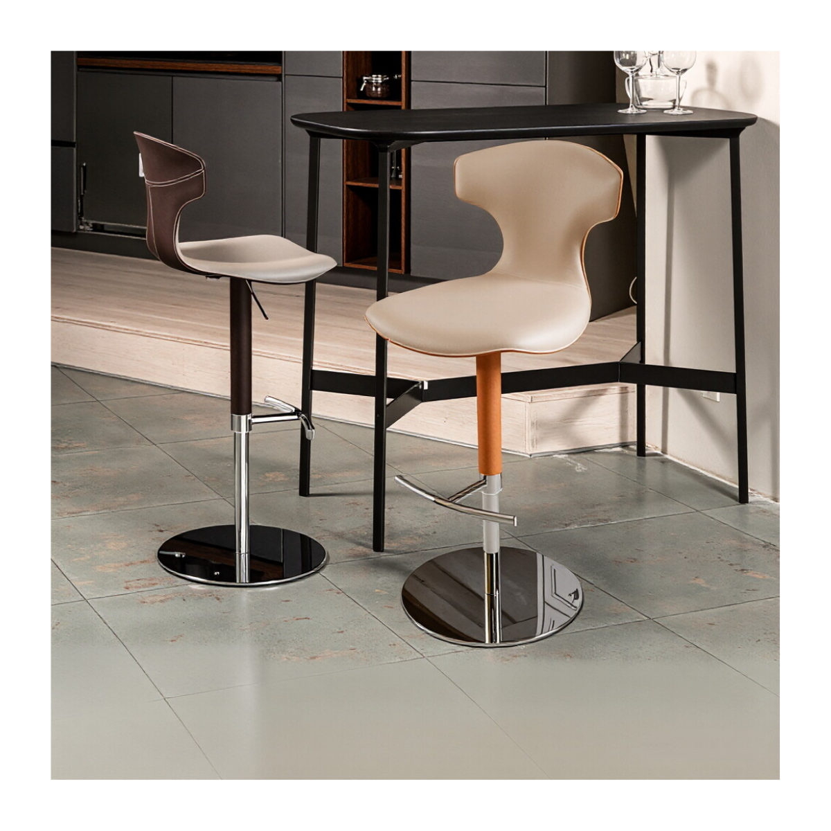 Mint Mask Bar Stool